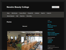 Tablet Screenshot of neoshobeautycollege.com